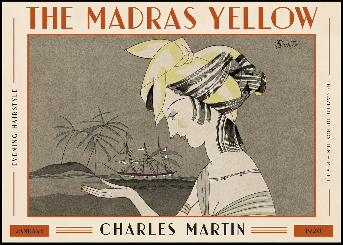 Charles Martin The Madras Yellow - Evening Hairstyle No5 - Affiche