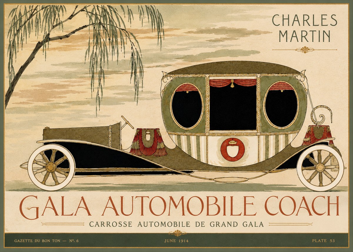 Charles Martin Gala Automobile Coach No4 - Affiche