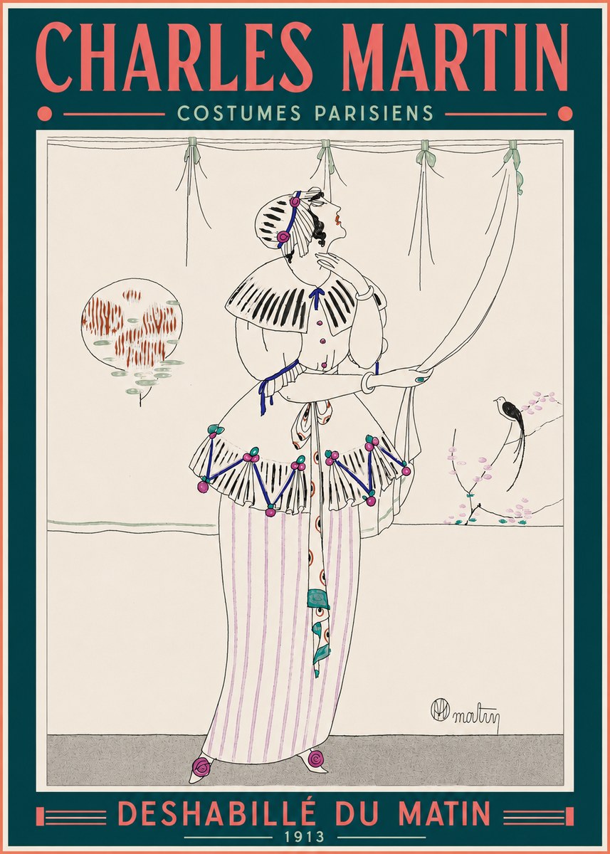 Charles Martin Deshabillé Du Matin No4 - Affiche