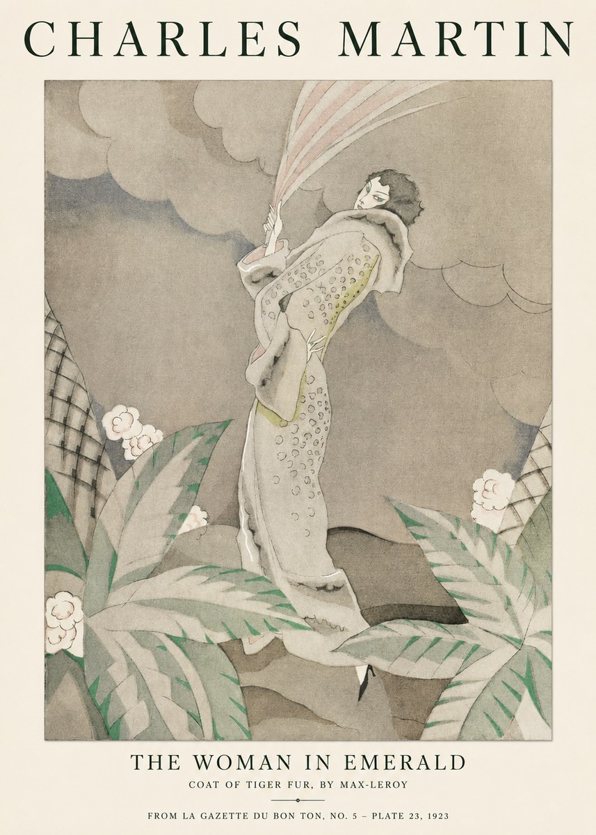 Charles Martin The Woman in Emerald No1 - Affiche