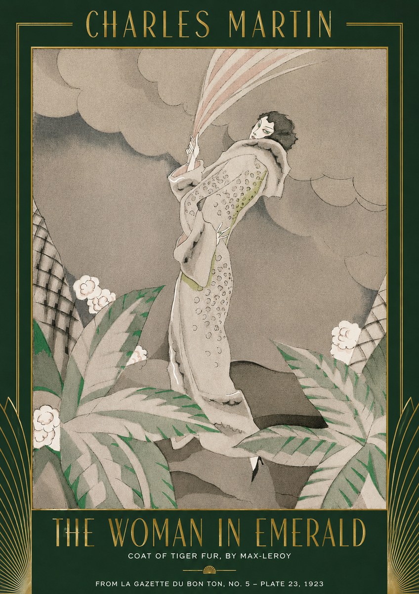 Charles Martin The Woman in Emerald No2 - Affiche
