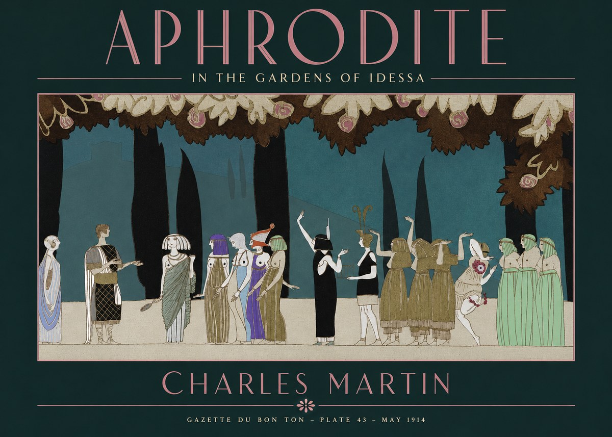 Charles Martin Aphrodite in the Gardens of Idessa No2 - Affiche