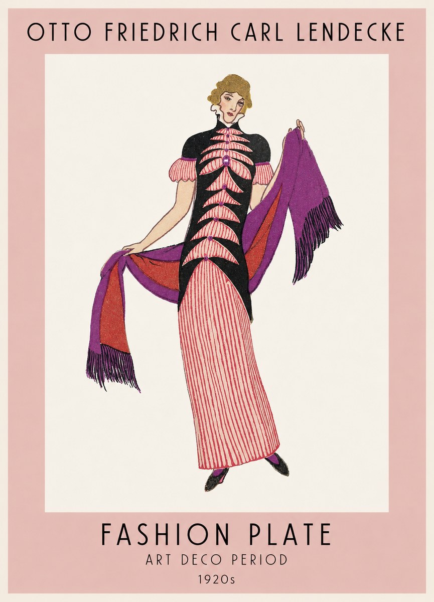 Otto Friedrich Carl Lendecke Fashion Plate I No1 - Affiche