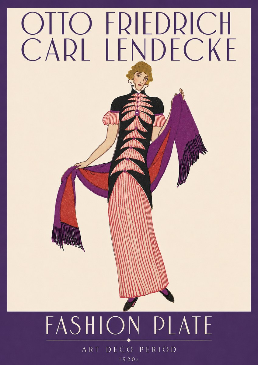 Otto Friedrich Carl Lendecke Fashion Plate I No3 - Affiche