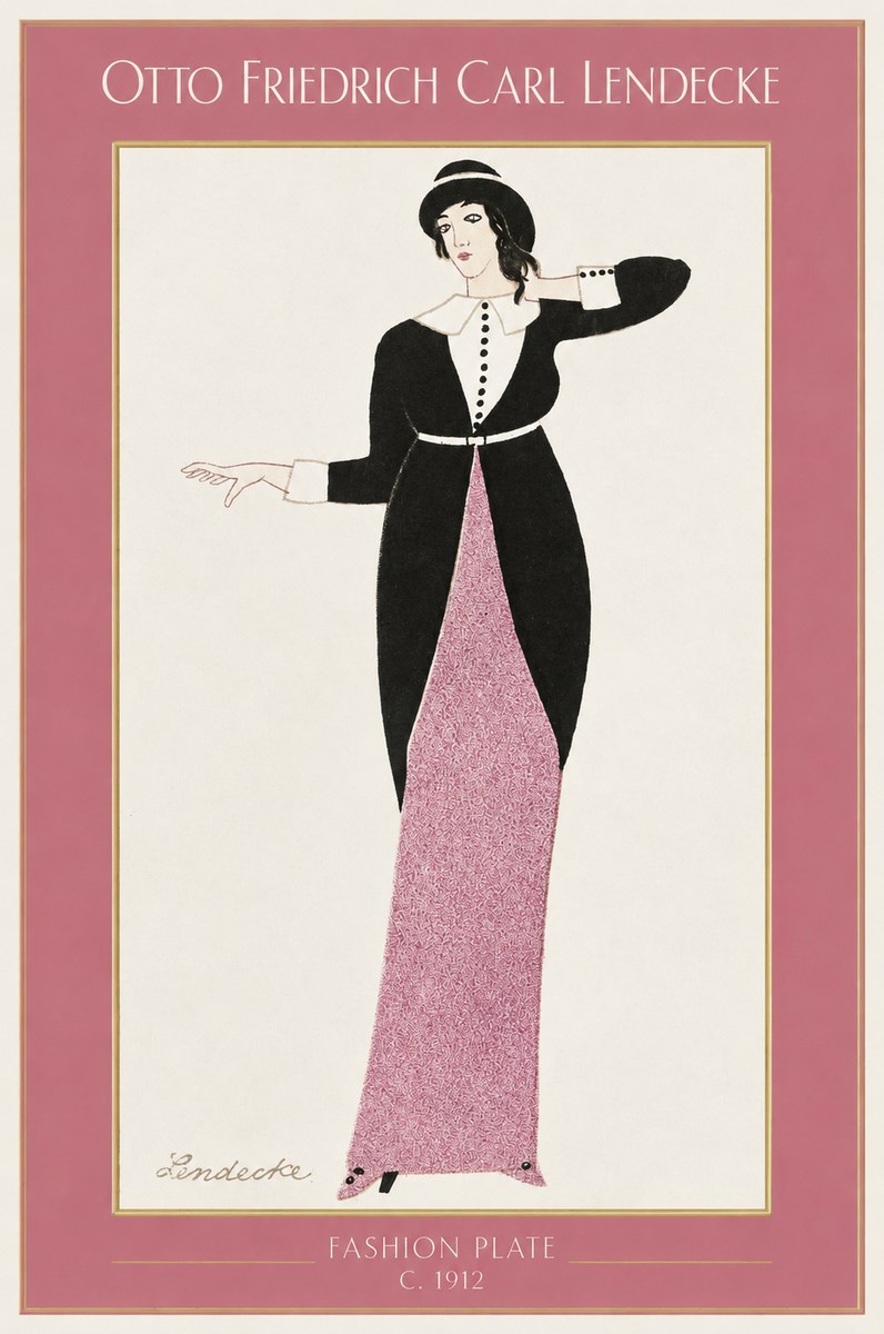 Otto Friedrich Carl Lendecke Fashion Plate II No1 - Affiche
