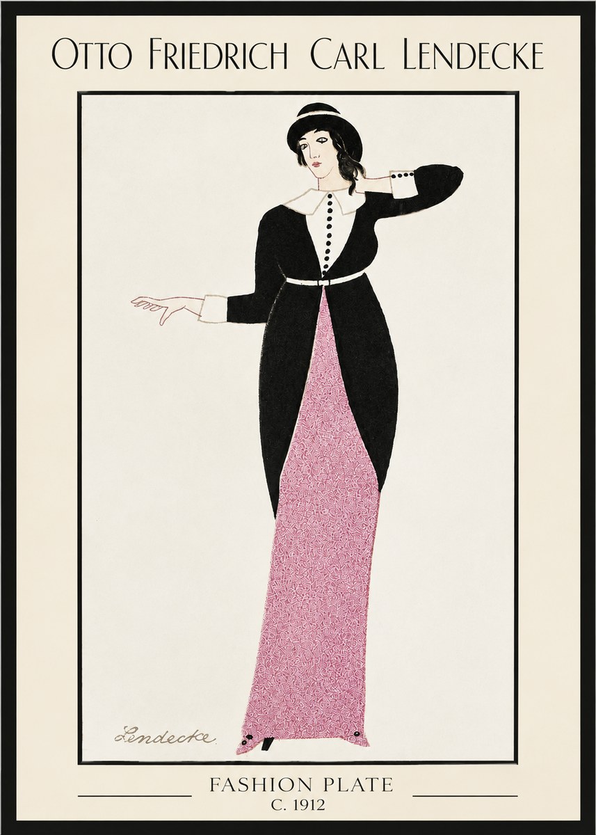 Otto Friedrich Carl Lendecke Fashion Plate II No2 - Affiche