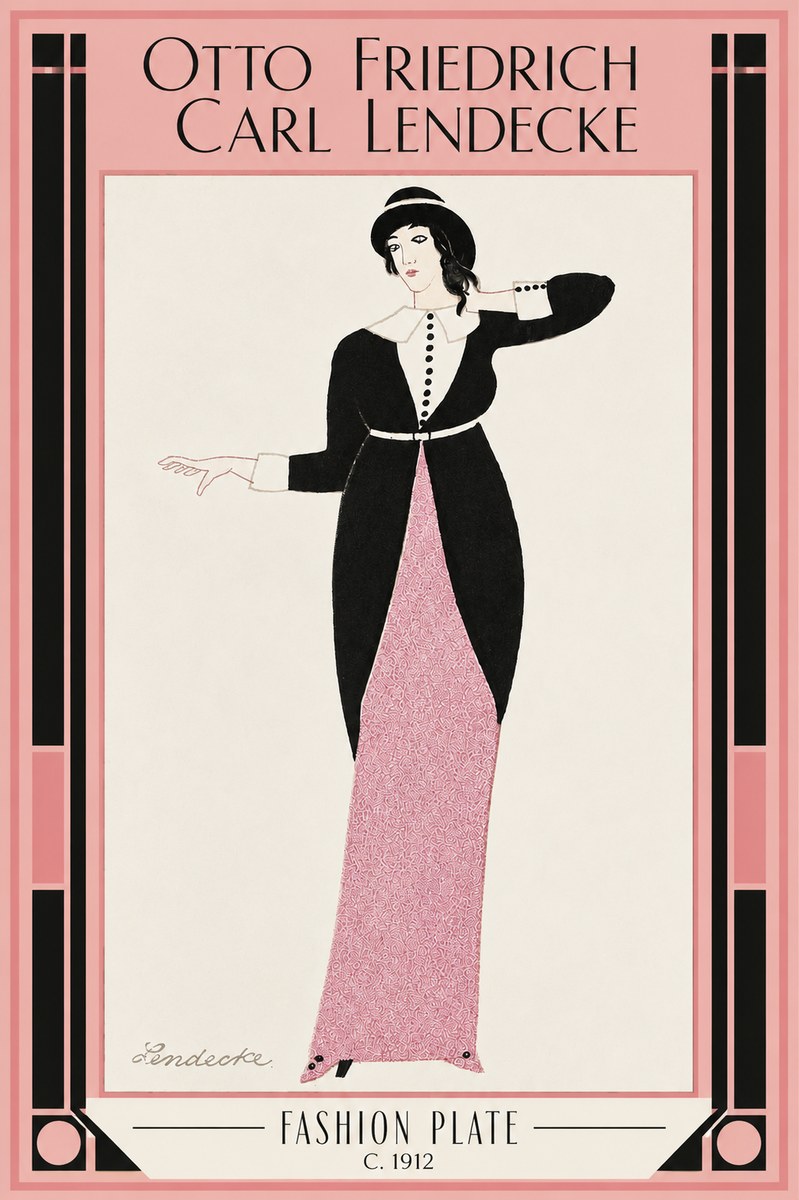 Otto Friedrich Carl Lendecke Fashion Plate II No3 - Affiche