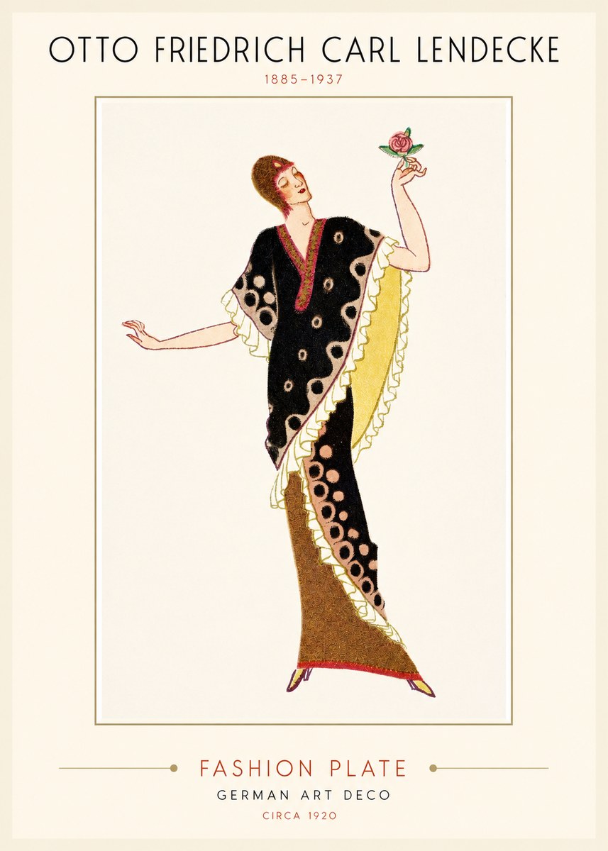 Otto Friedrich Carl Lendecke Fashion Plate III No1 - Affiche