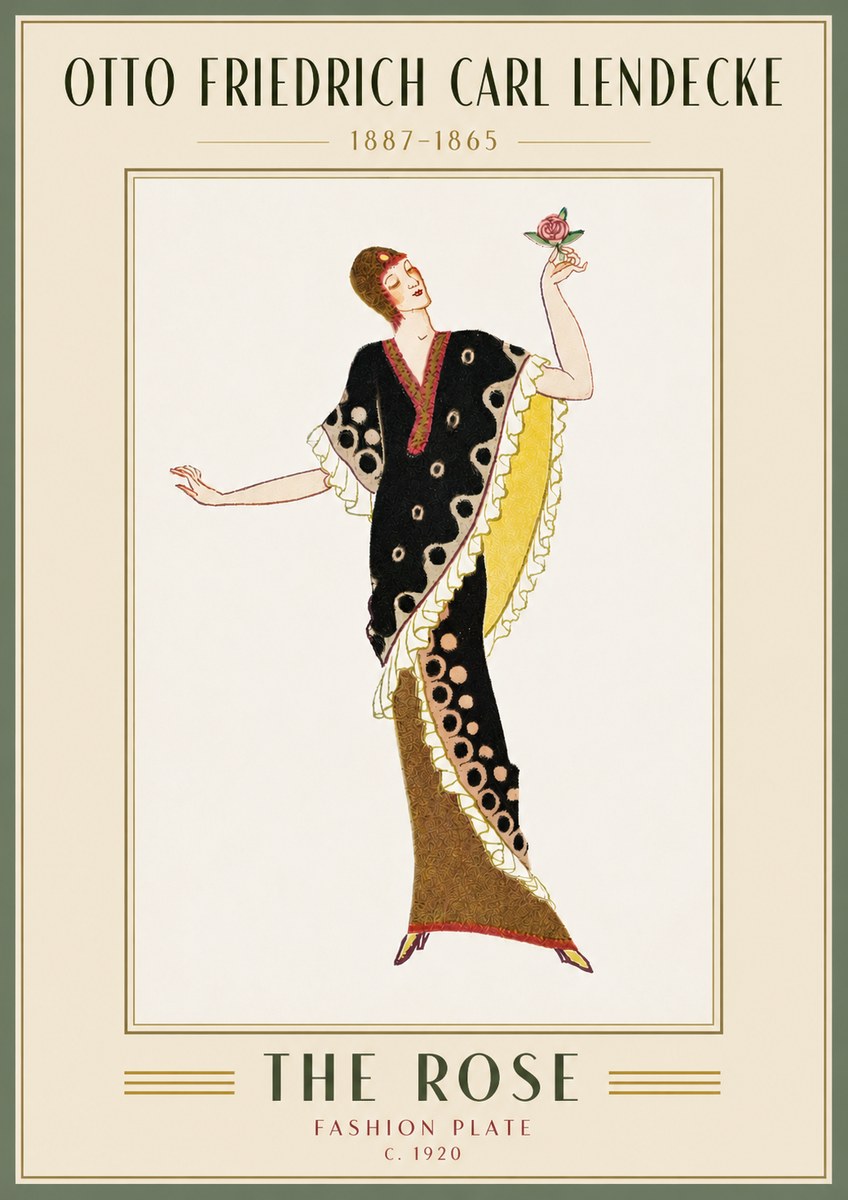 Otto Friedrich Carl Lendecke Fashion Plate III No5 - Affiche