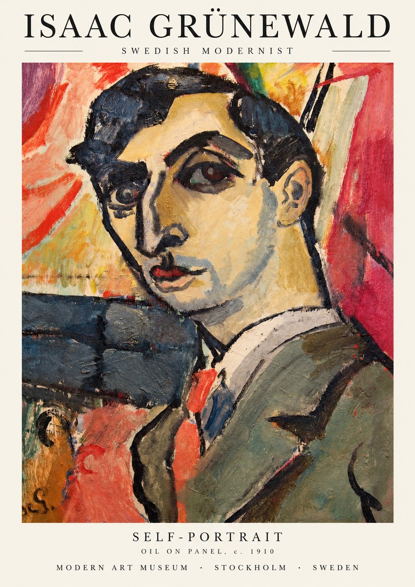 Isaac Grünewald Woman in Interior No5 - Affiche