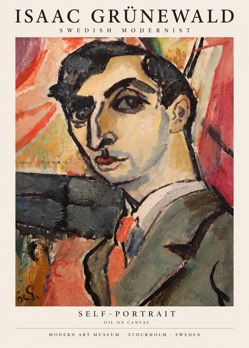 Isaac Grünewald Woman in Interior No6 - Affiche