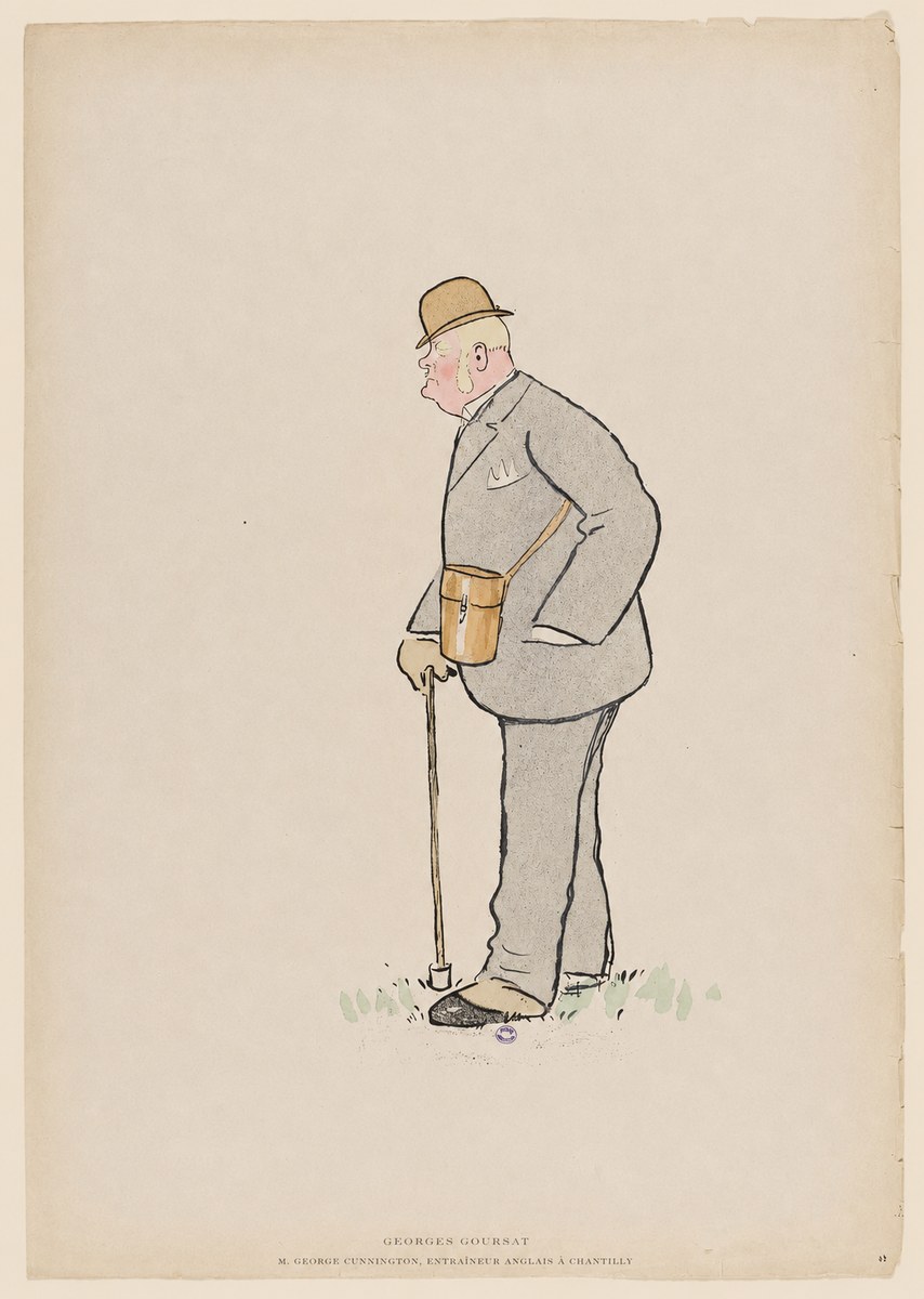 Georges Goursat M. George Cunnington, Entraîneur Anglais À Chantilly No6 - Affiche