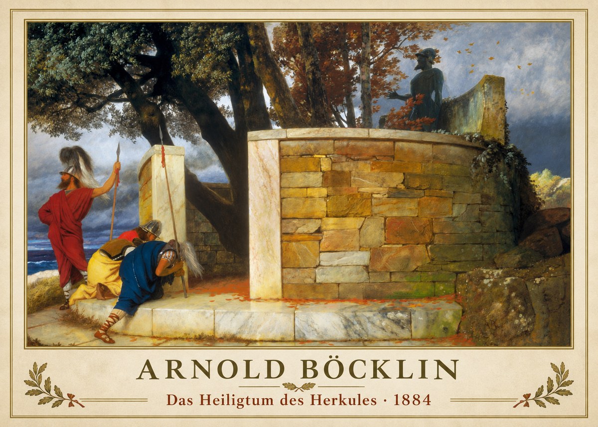 Arnold Böcklin Das Heiligtum Des Herkules I No1 - Affiche