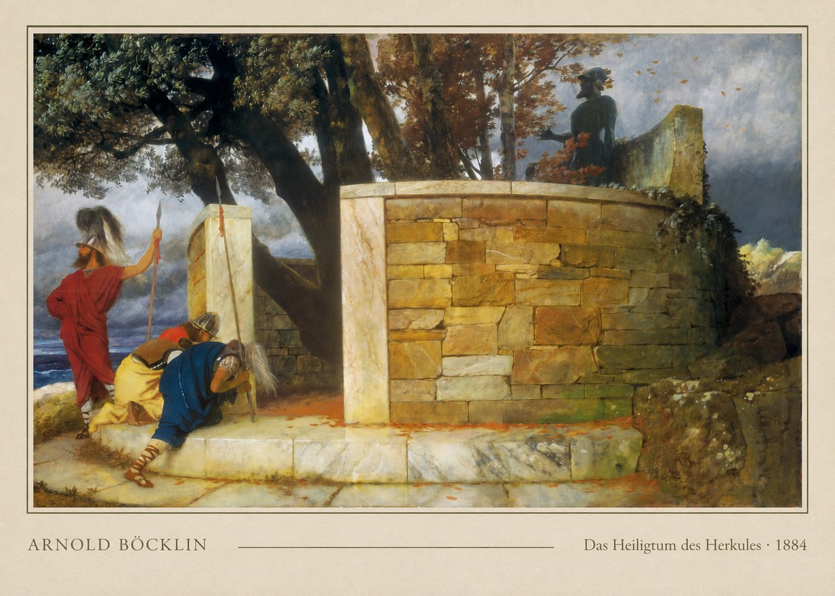 Arnold Böcklin Das Heiligtum Des Herkules I No4 - Affiche