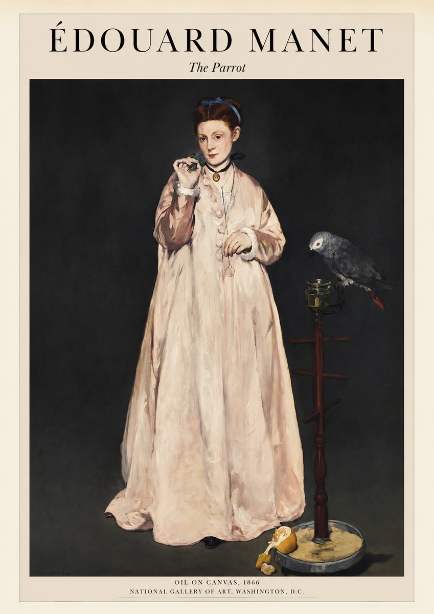 Édouard Manet The Parrot No1 - Affiche