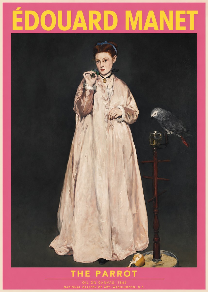 Édouard Manet The Parrot No2 - Affiche