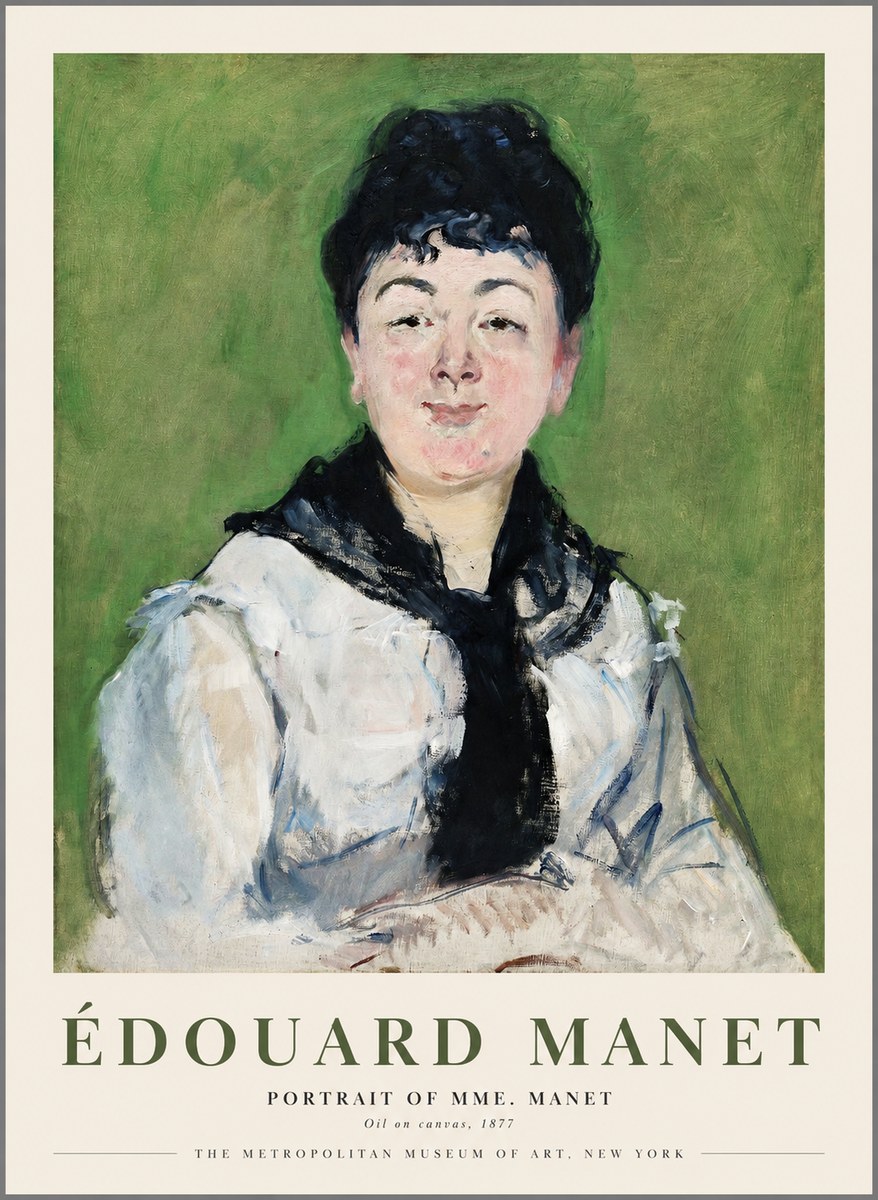 Édouard Manet Portrait of Mme. Manet No1 - Affiche