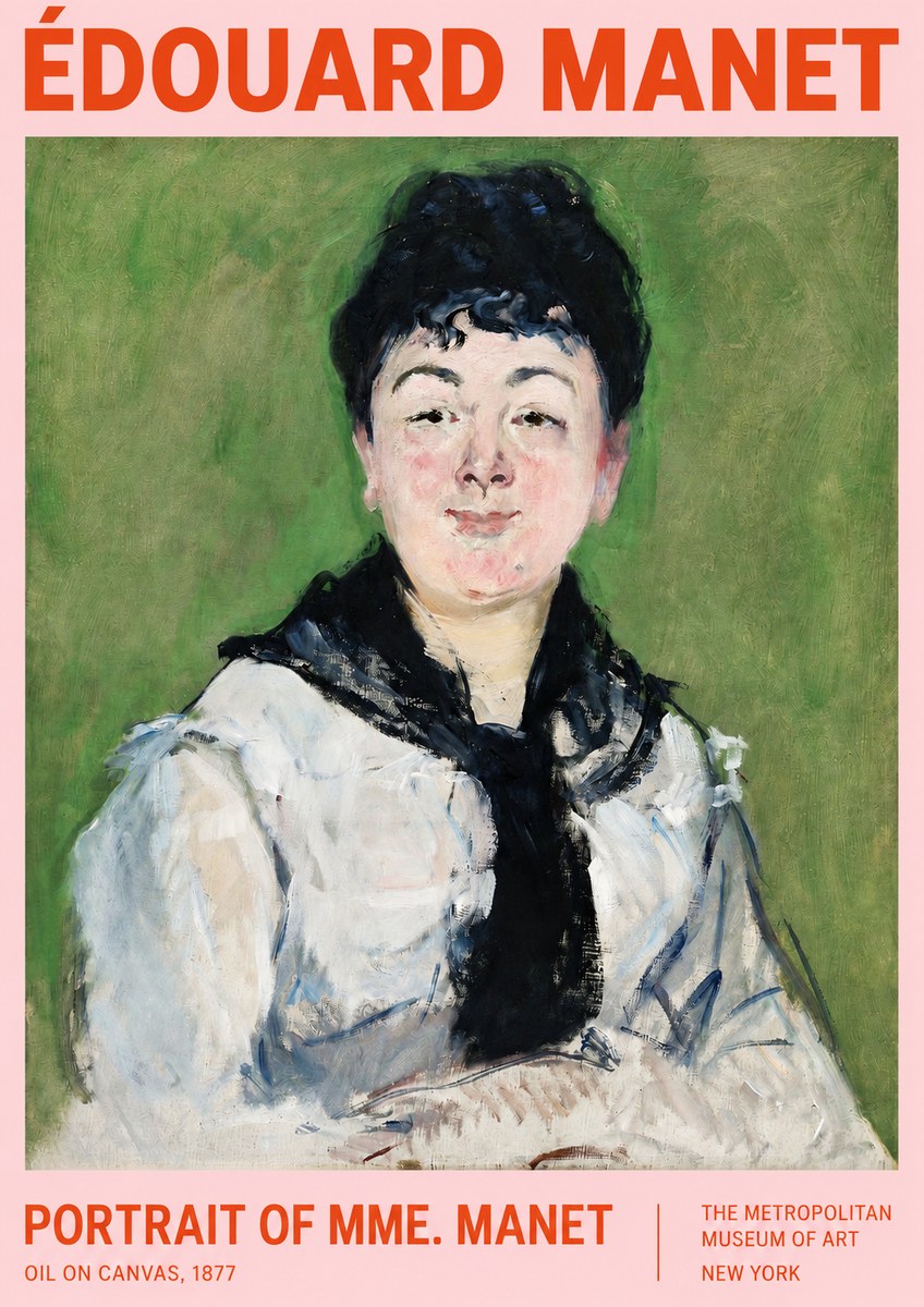 Édouard Manet Portrait of Mme. Manet No2 - Affiche