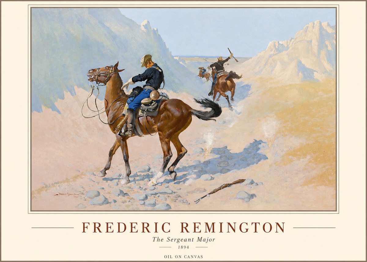 Frederic Remington The Sergeant Major No1 - Affiche