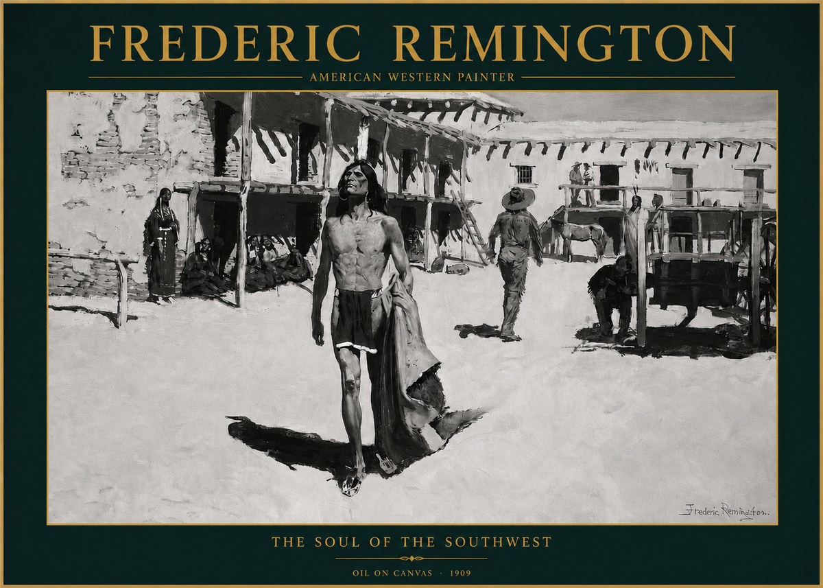 Frederic Remington The Soul of the Southwest No3 - Affiche