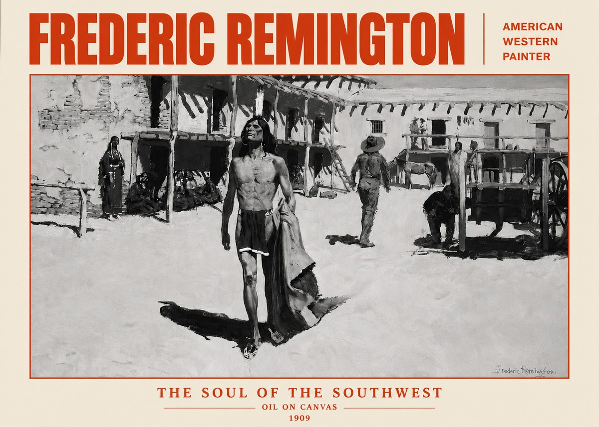 Frederic Remington The Soul of the Southwest No4 - Affiche