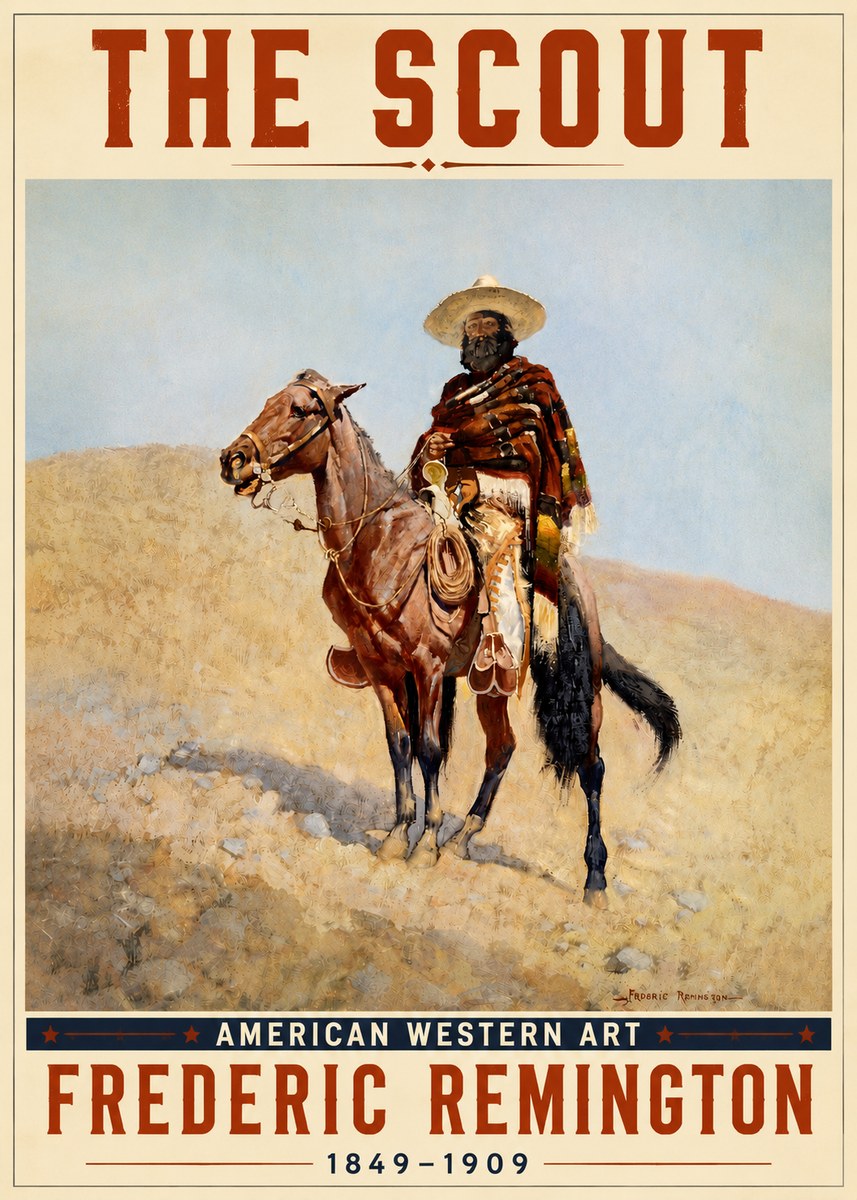 Frederic Remington The Scout I No4 - Affiche