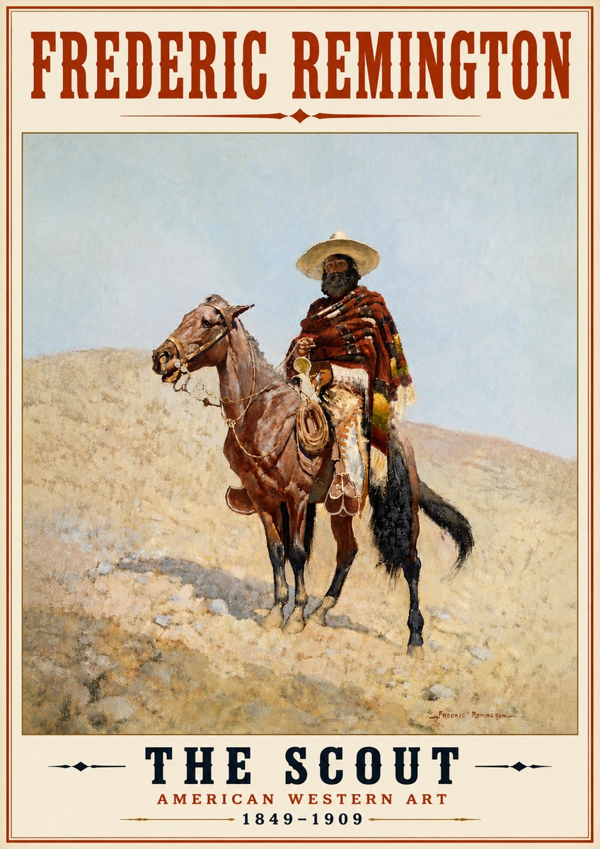Frederic Remington The Scout I No6 - Affiche