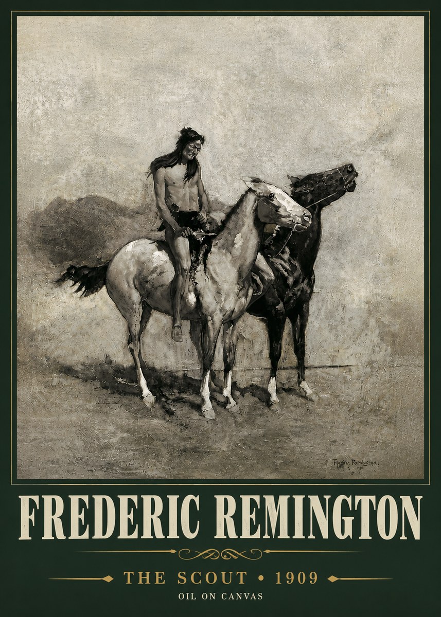 Frederic Remington The Scout II No4 - Affiche