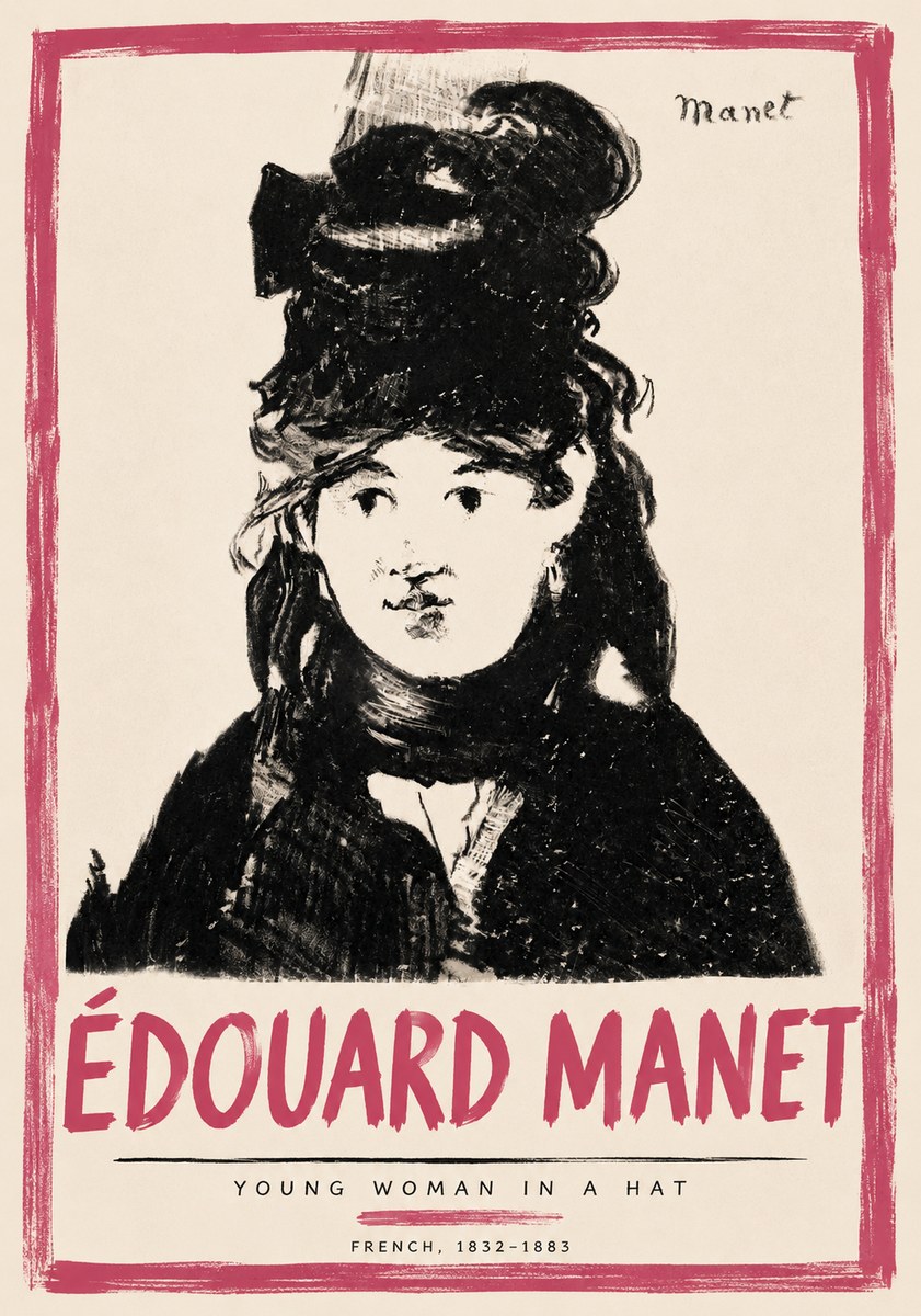 Édouard Manet Portrait of a Young Woman II No6 - Affiche