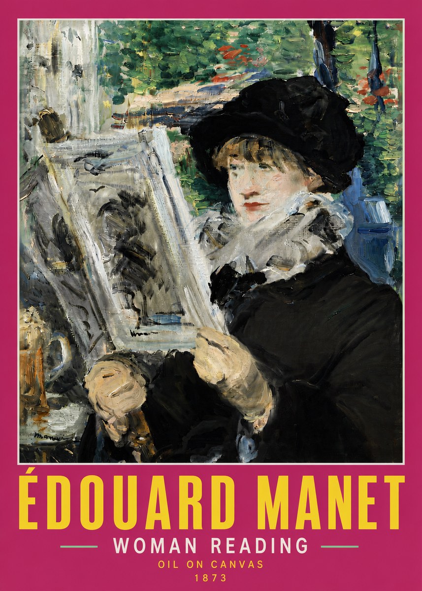 Édouard Manet Woman Reading No5 - Affiche