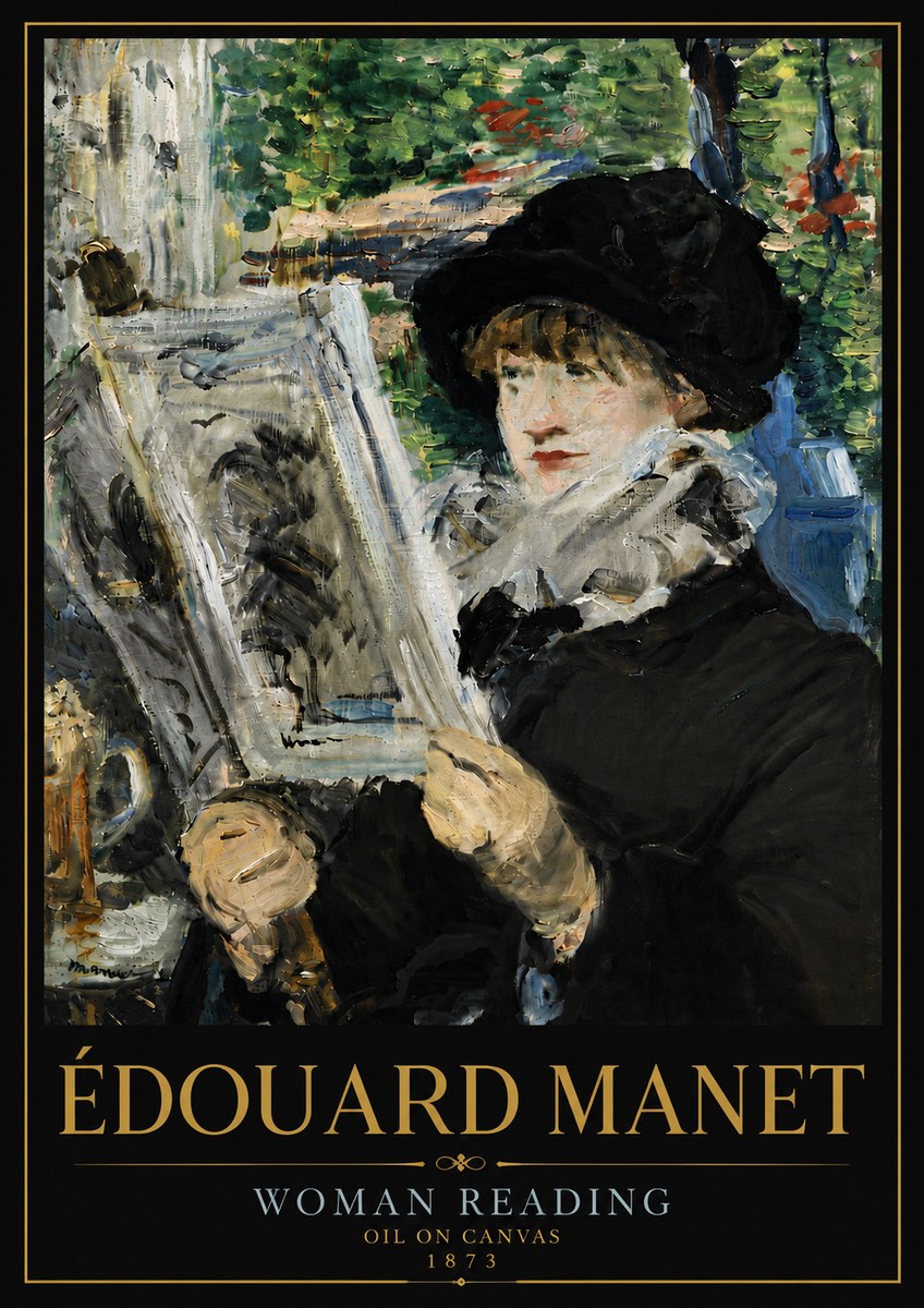 Édouard Manet Woman Reading No6 - Affiche