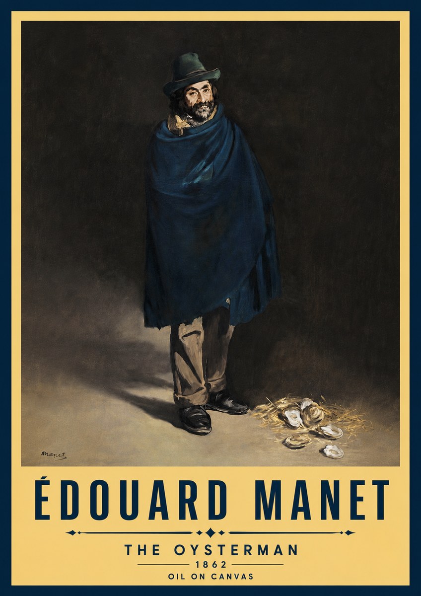 Édouard Manet The Oysterman No5 - Affiche