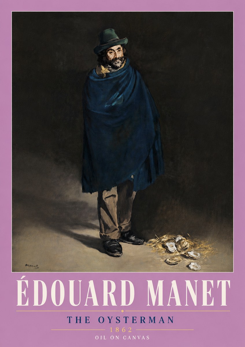 Édouard Manet The Oysterman No6 - Affiche