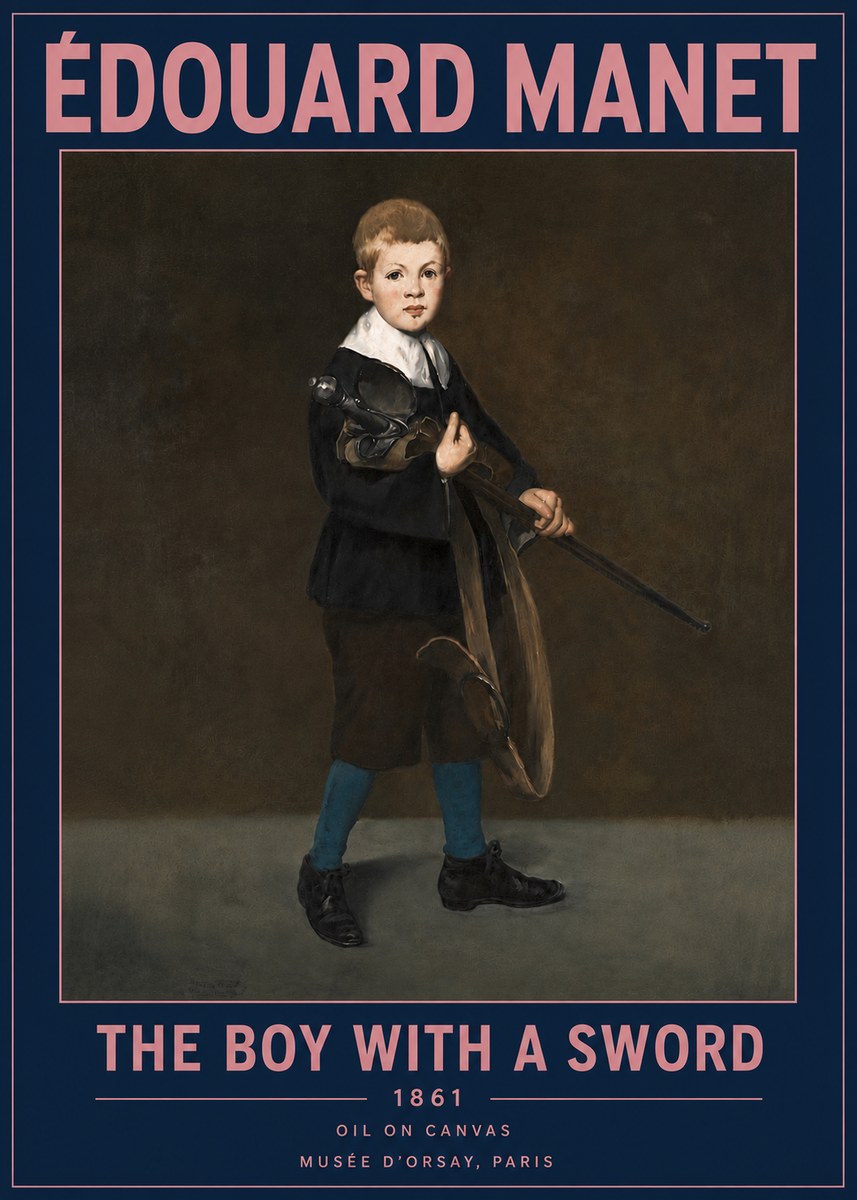 Édouard Manet The Boy with a Sword No4 - Affiche