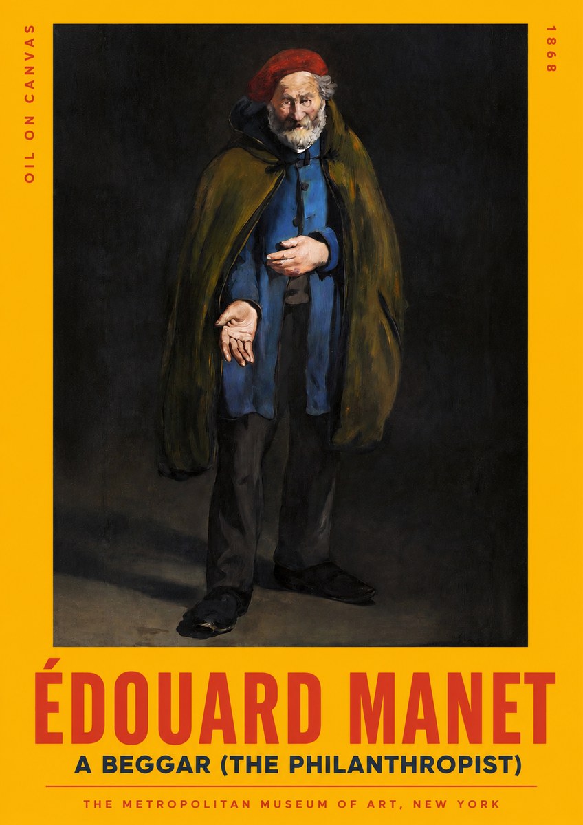 Édouard Manet A Beggar (the Philanthropist) No2 - Affiche