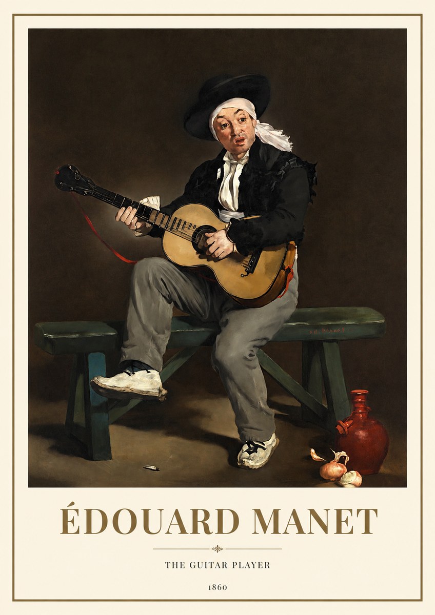 Édouard Manet The Guitar Player No1 - Affiche