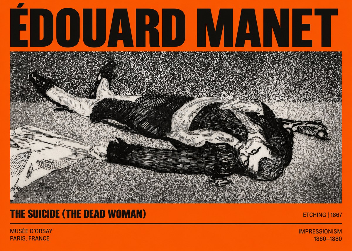 Édouard Manet The Suicide (the Dead Woman) No2 - Affiche
