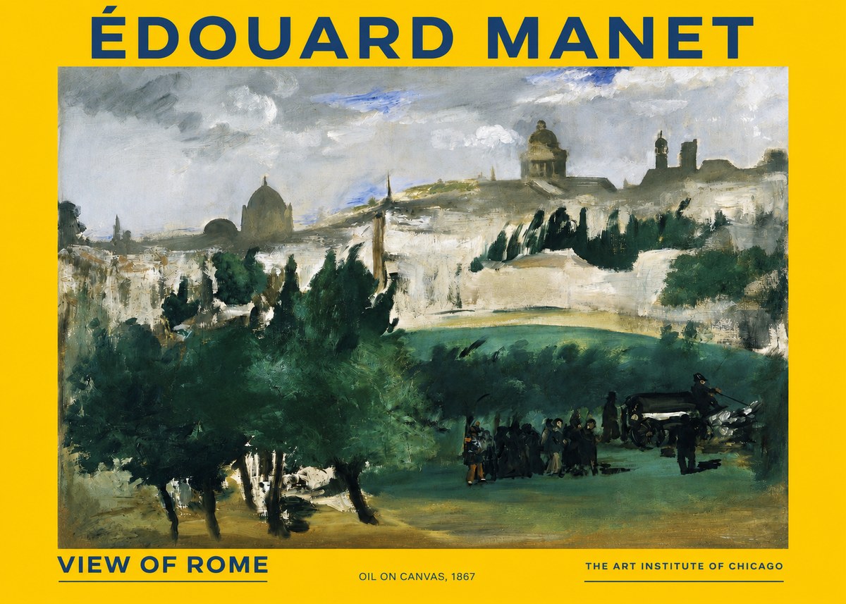 Édouard Manet View of Rome No2 - Affiche