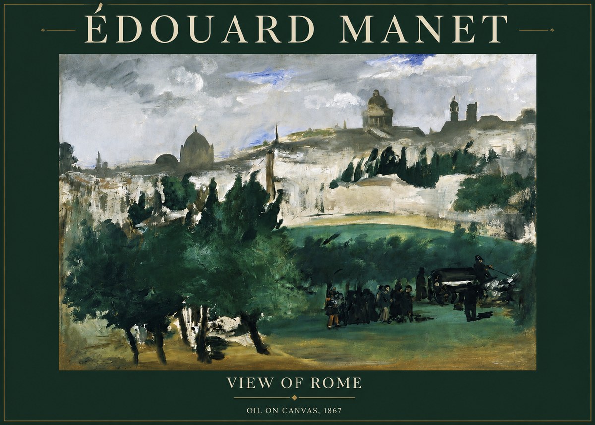 Édouard Manet View of Rome No3 - Affiche