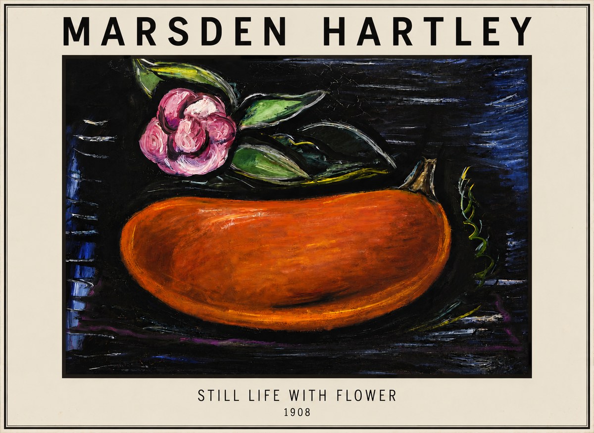 Marsden Hartley Still Life with Flower No3 - Affiche