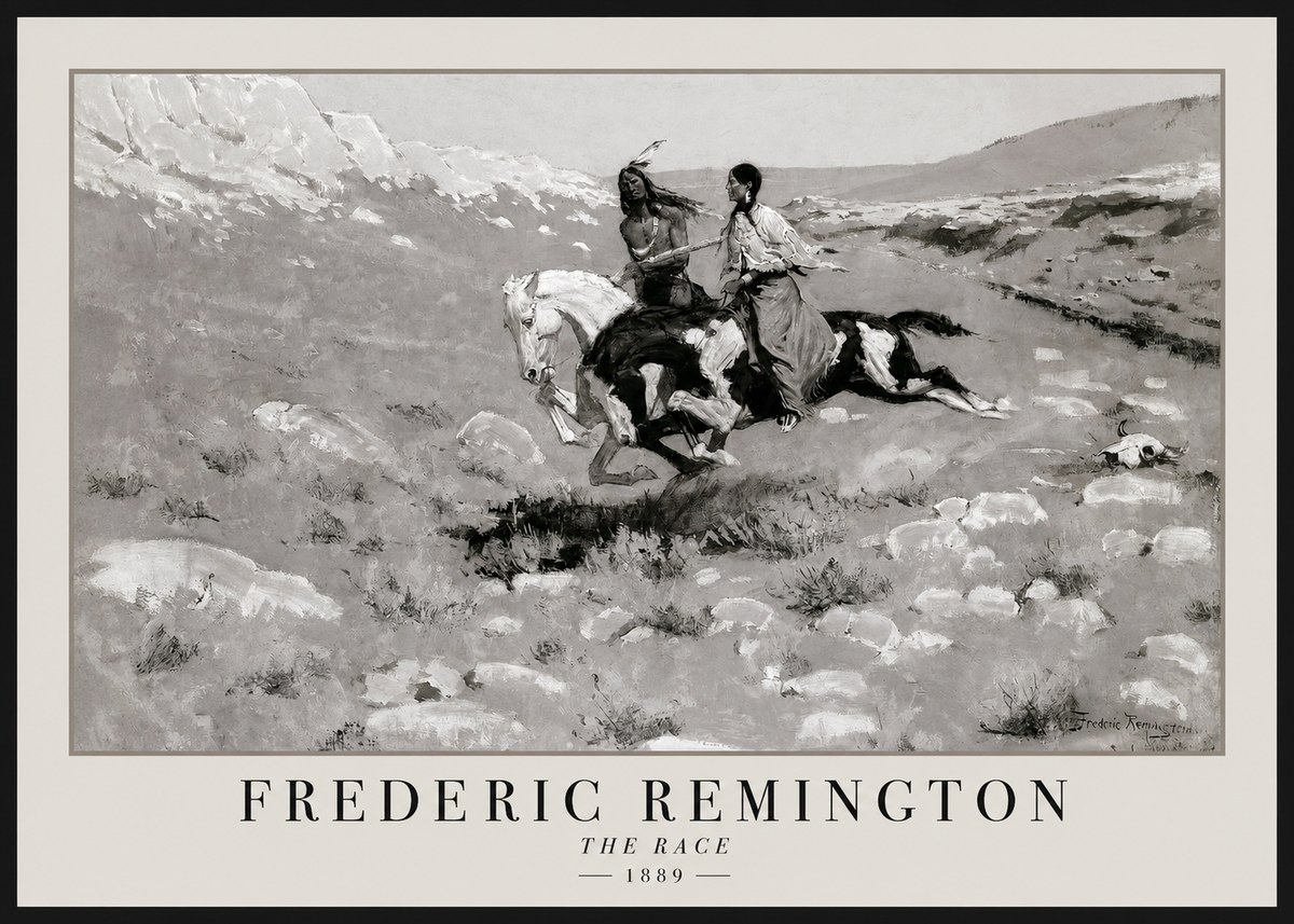 Frederic Remington The Race II No1 - Affiche