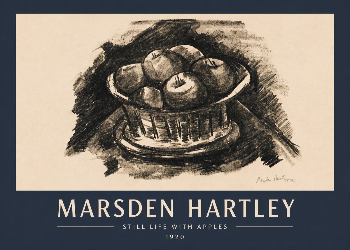 Marsden Hartley Still Life with Apples No4 - Affiche