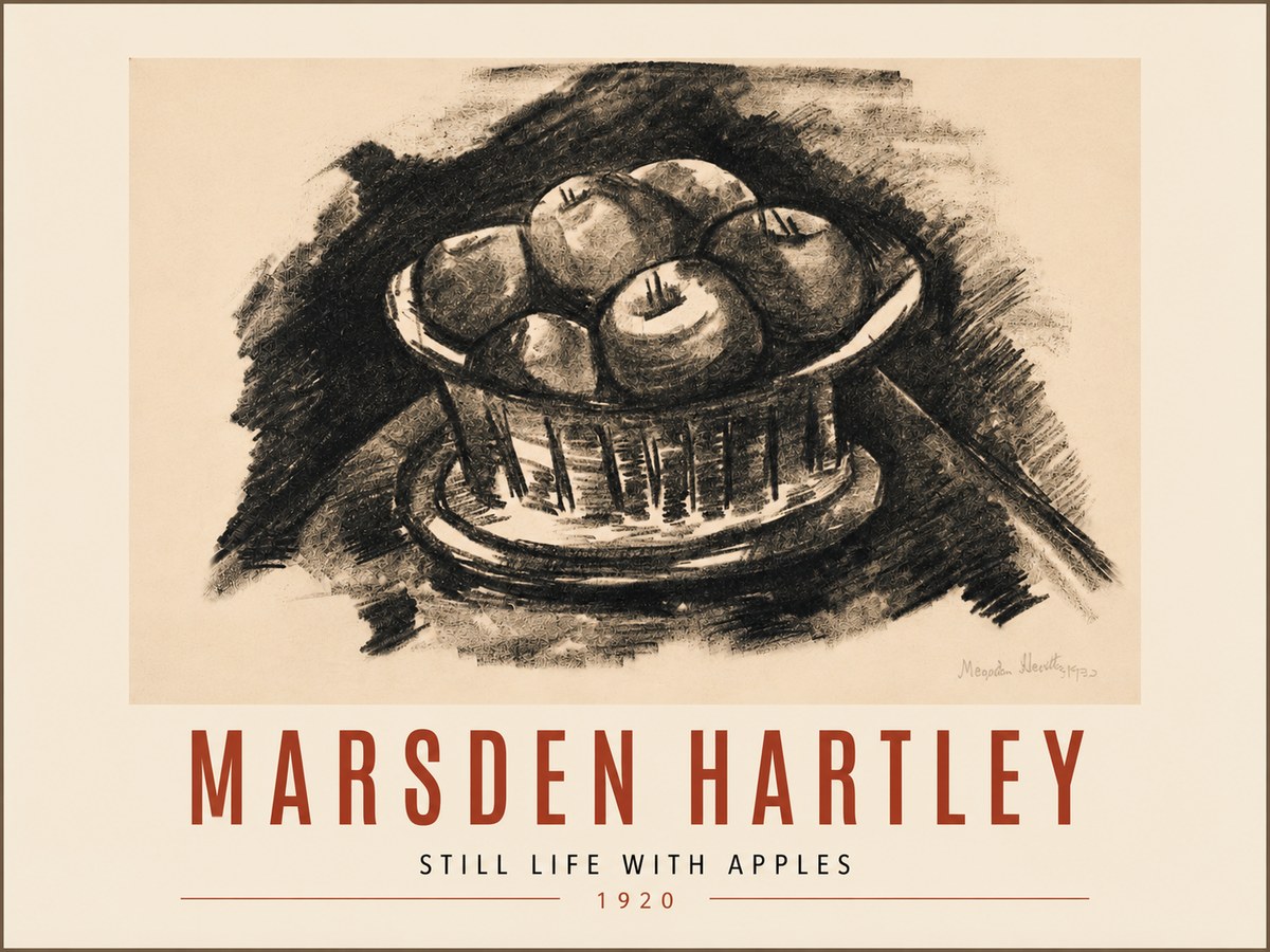 Marsden Hartley Still Life with Apples No5 - Affiche