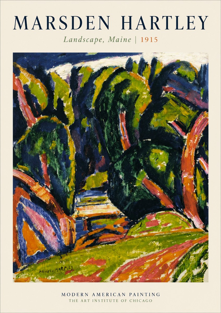Marsden Hartley Landscape, Maine No1 - Affiche