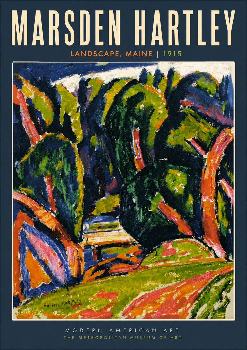 Marsden Hartley Landscape, Maine No2 - Affiche