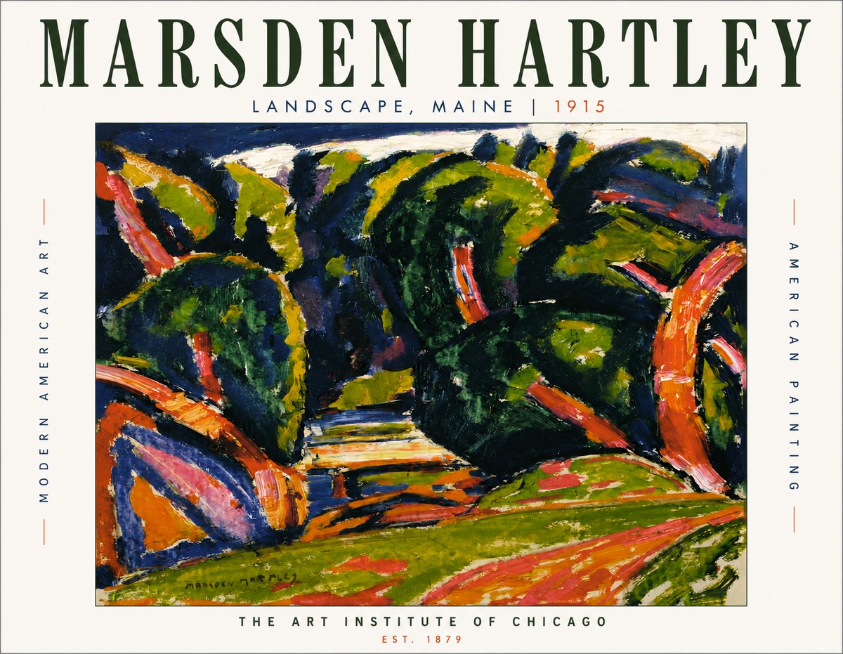 Marsden Hartley Landscape, Maine No6 - Affiche