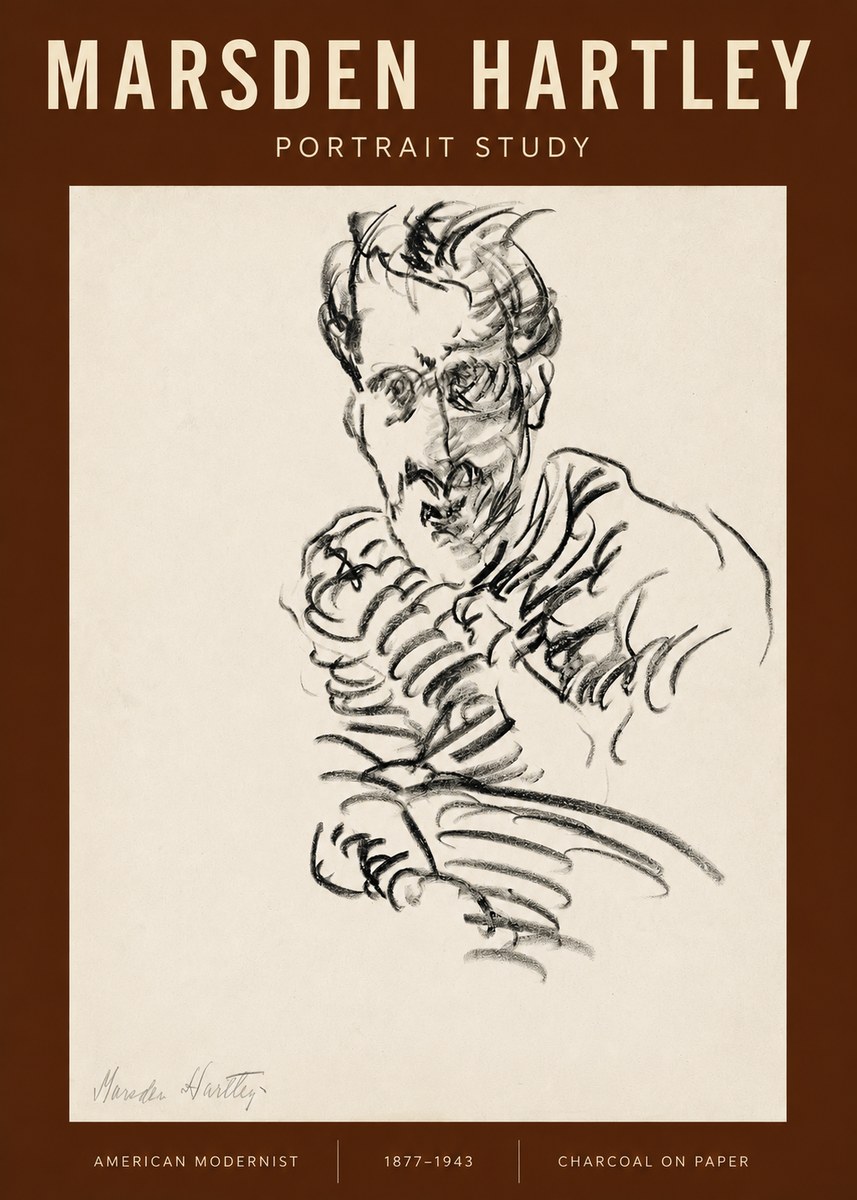 Marsden Hartley Portrait Study No2 - Affiche