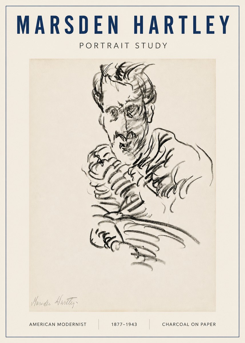 Marsden Hartley Portrait Study No3 - Affiche