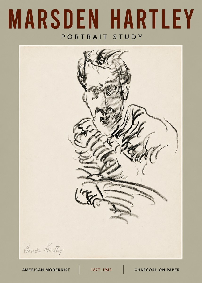 Marsden Hartley Portrait Study No4 - Affiche