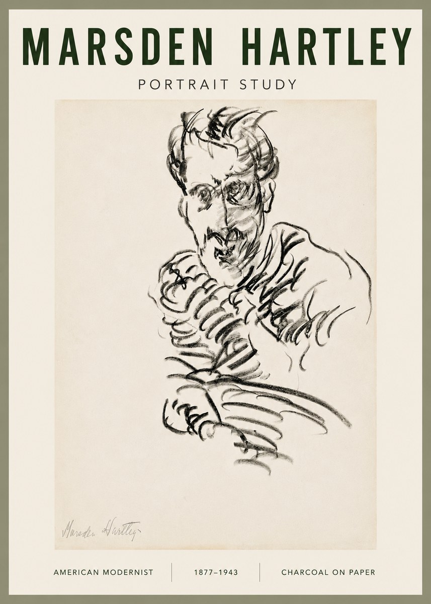 Marsden Hartley Portrait Study No5 - Affiche